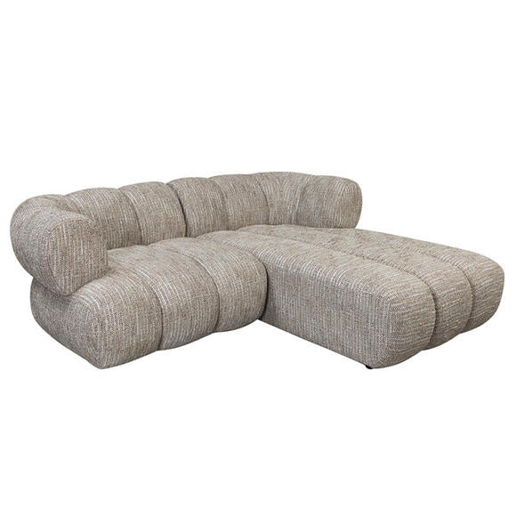 Sulcus Channel Tufted Sofa 2.5-zits met Right Lounge
