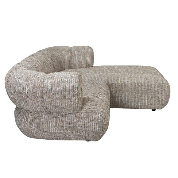 Sulcus Channel Tufted Sofa 2.5-zits met Right Lounge
