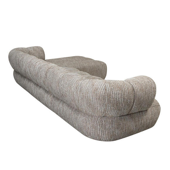 Sulcus Channel Tufted Sofa 4-zits met Right Lounge
