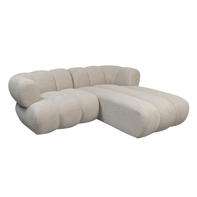 Sulcus Channel Tufted Sofa 2.5-zits met Right Lounge