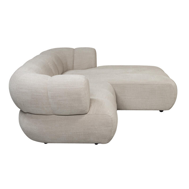 Sulcus Channel Tufted Sofa 2.5-zits met Right Lounge