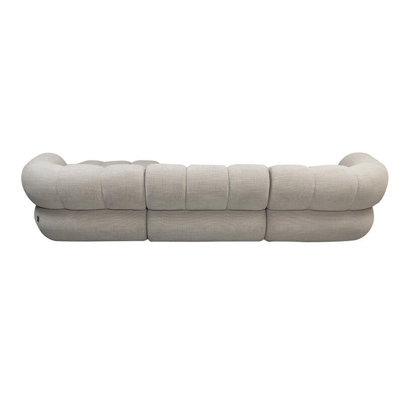 Sulcus Channel Tufted Sofa 4-zits met Right Lounge