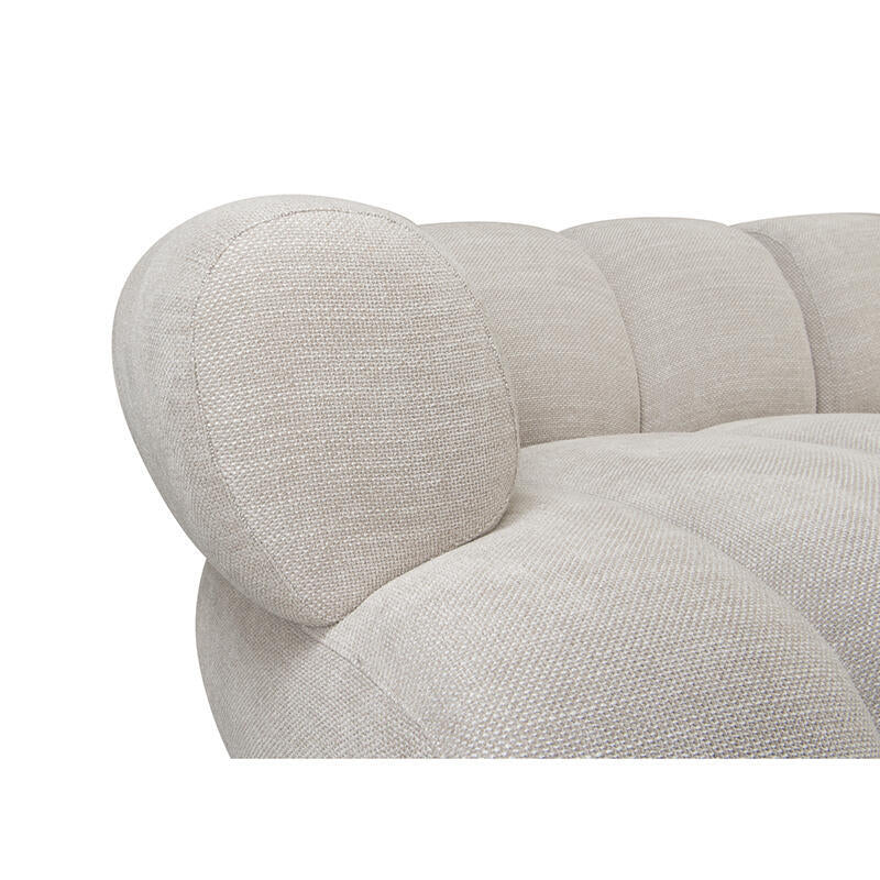 Sulcus Channel Tufted Sofa 4-zits met Right Lounge